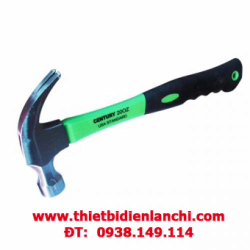 Búa nhổ đinh CENTURY 13OZ  cán nhựa xanh