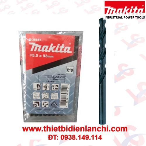 Mũi khoan kim loại MAKITA 5.5mm HSS-R D-38657